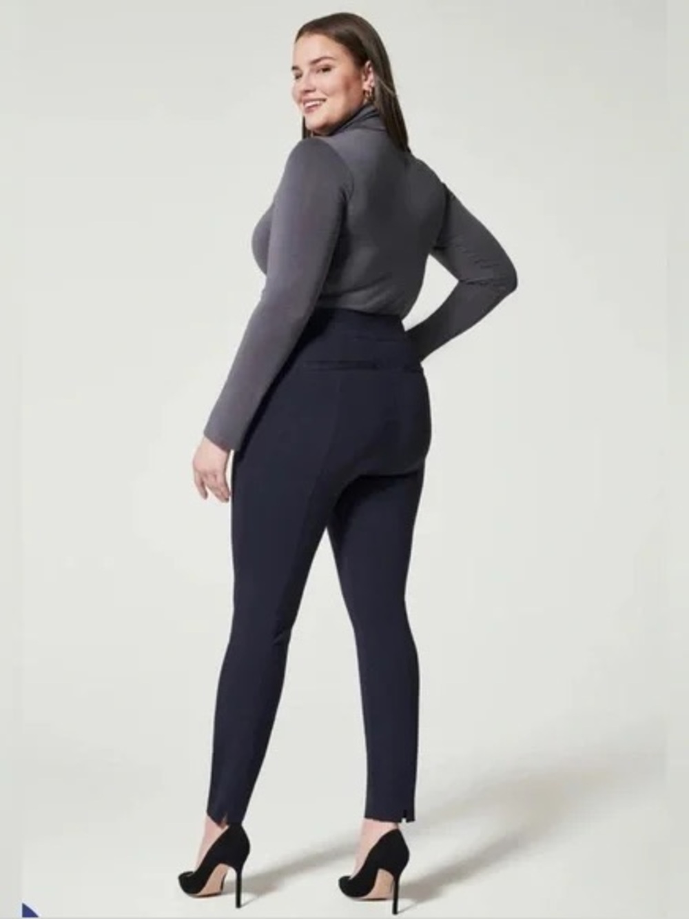 Spanx Perfect Ankle Backseam Skinny Pant | Dark Navy Blue | Small